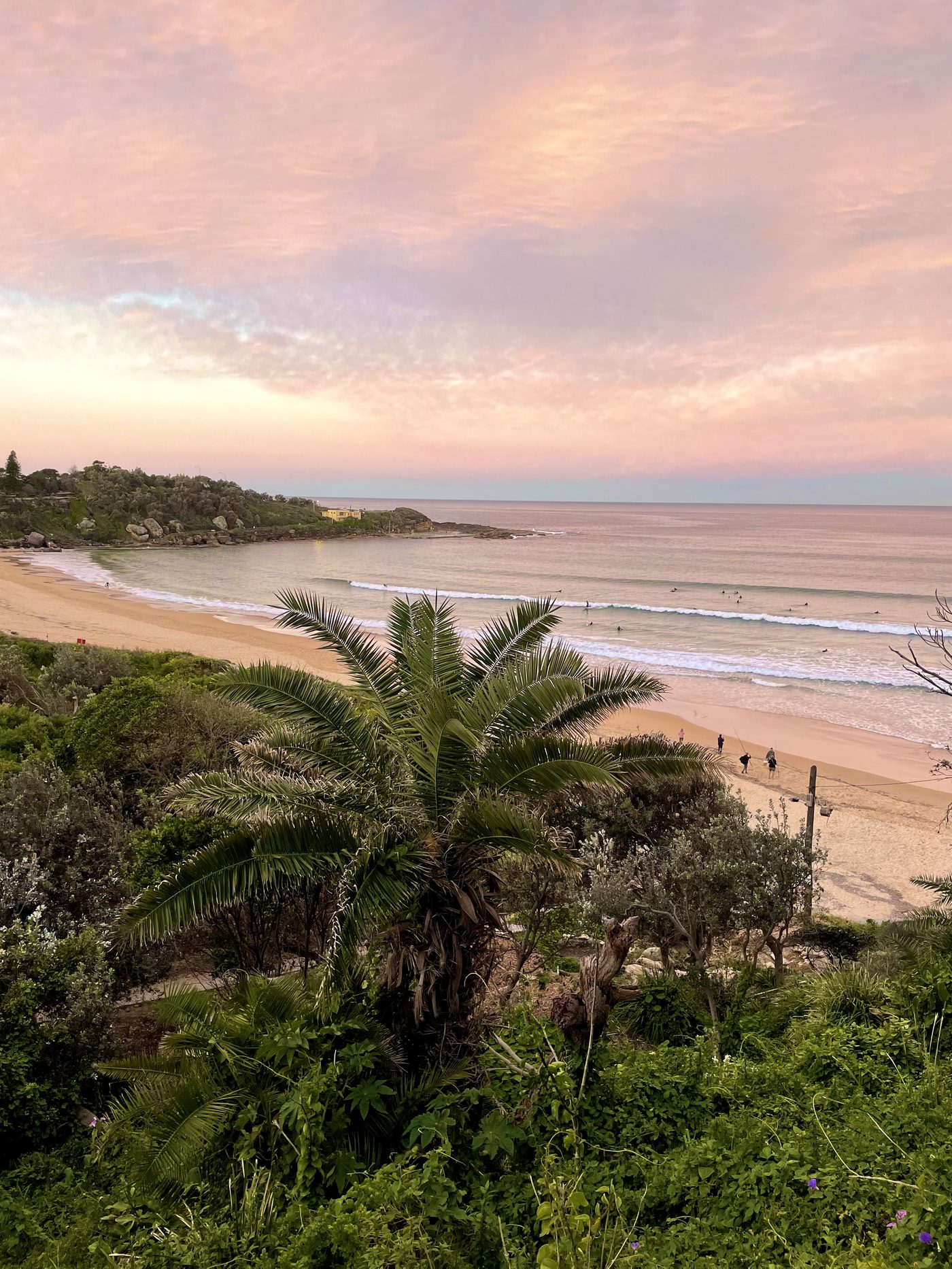 Sydney beach at sunset